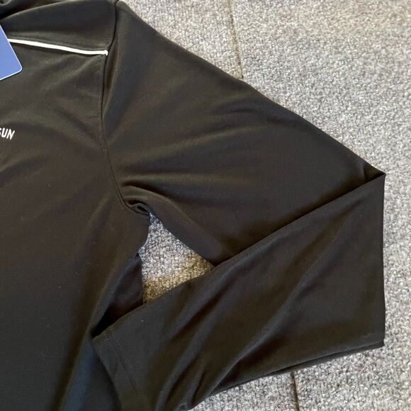 Mohegan Sun Rowing Pullover Shirt 1/4 Zip Mens Large Black Flag Sports New - Picture 6 of 10